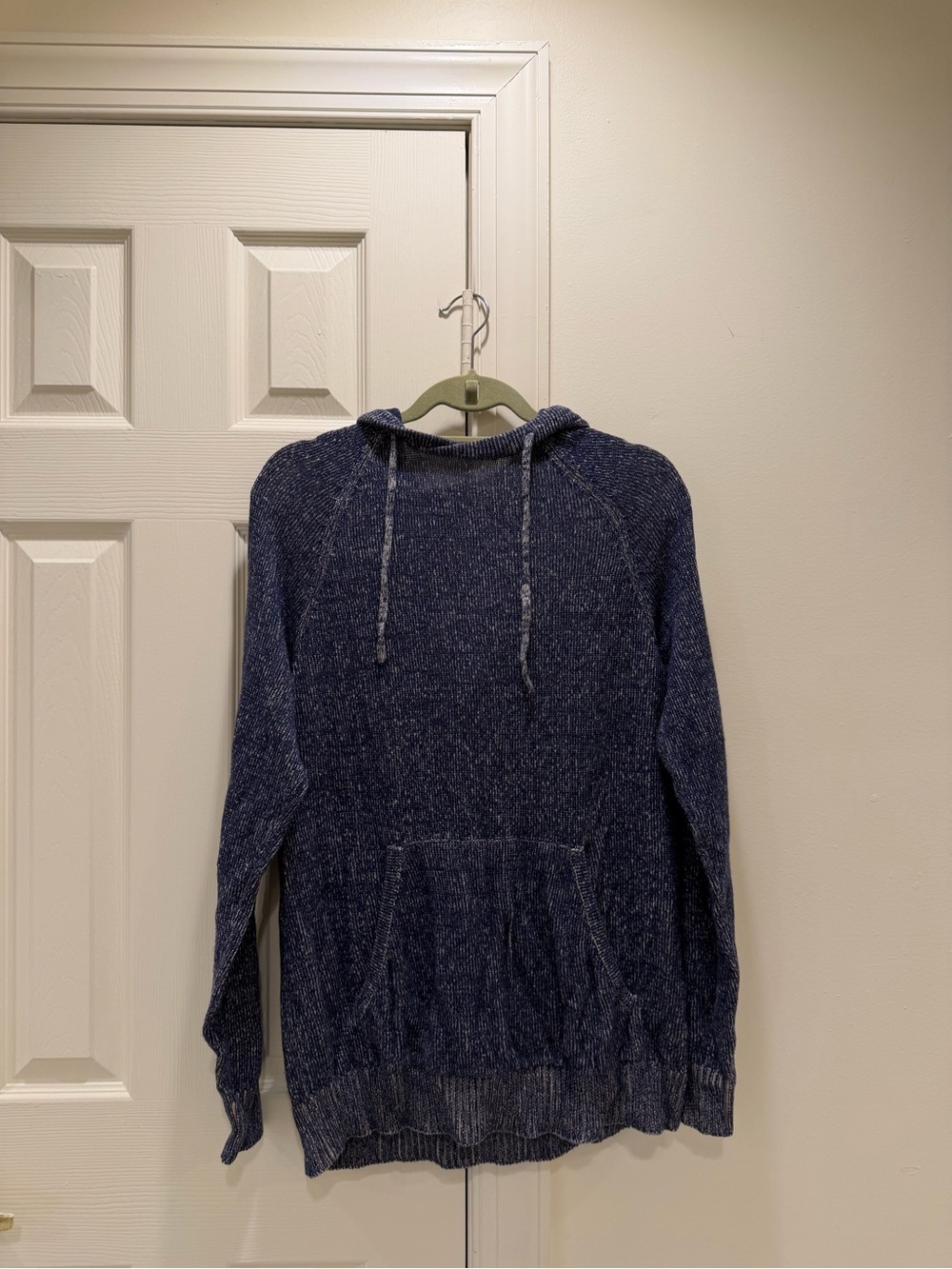 Johnston & Murphy Navy Blue Hooded Crewneck Sweater